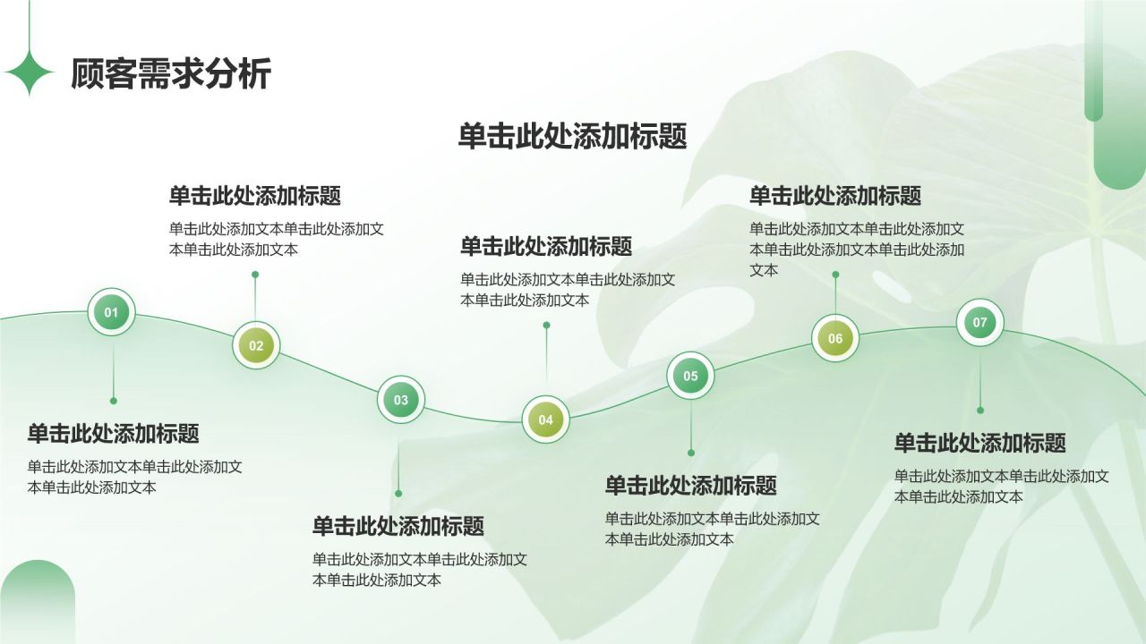 绿色小清新八月，你好PPT模板