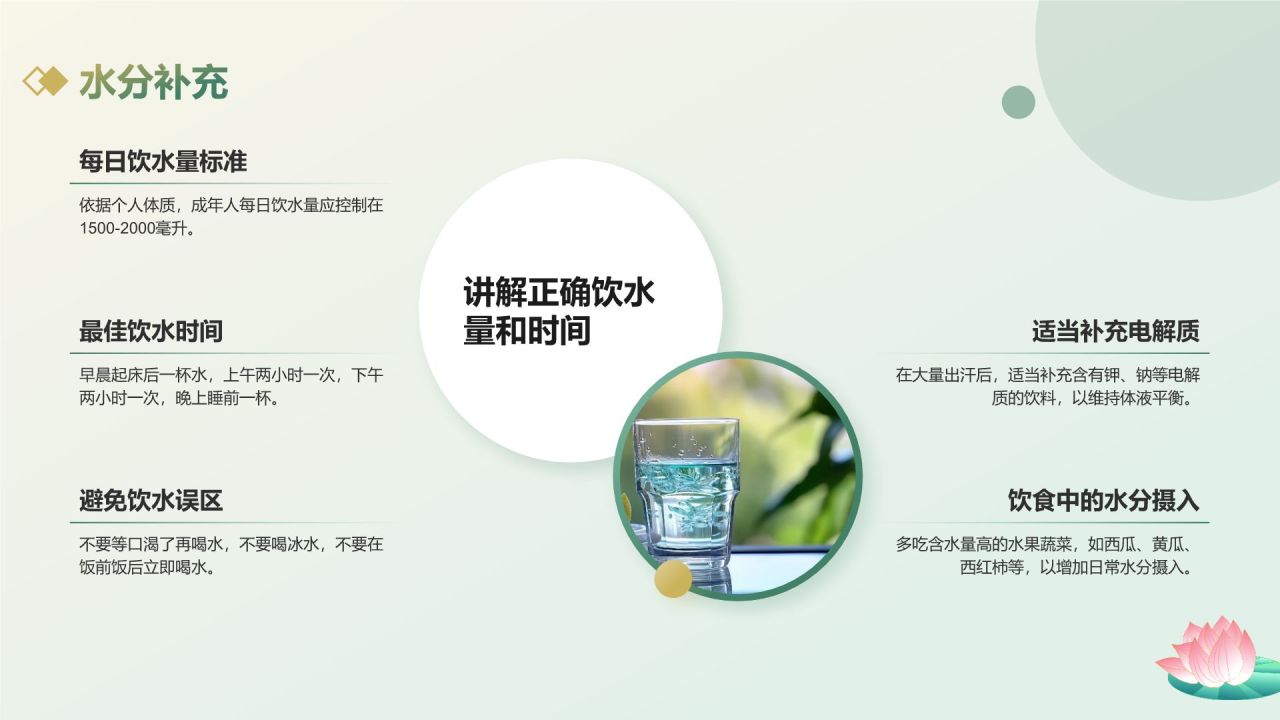 绿色插画风三伏天养生PPT模板