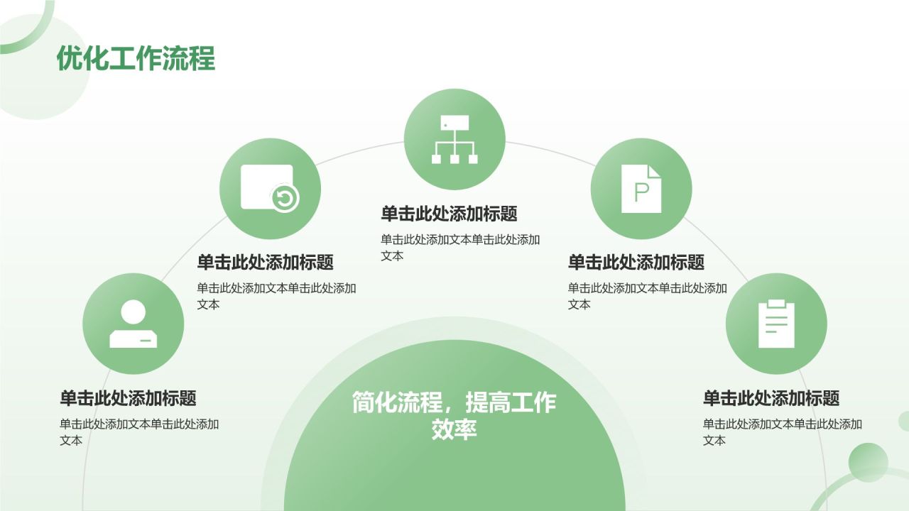 绿色小清新八月你好——月度工作总结汇报PPT模板