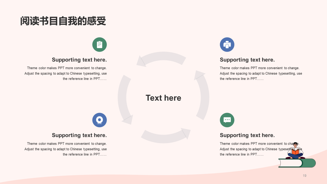 粉色读书分享会PPT