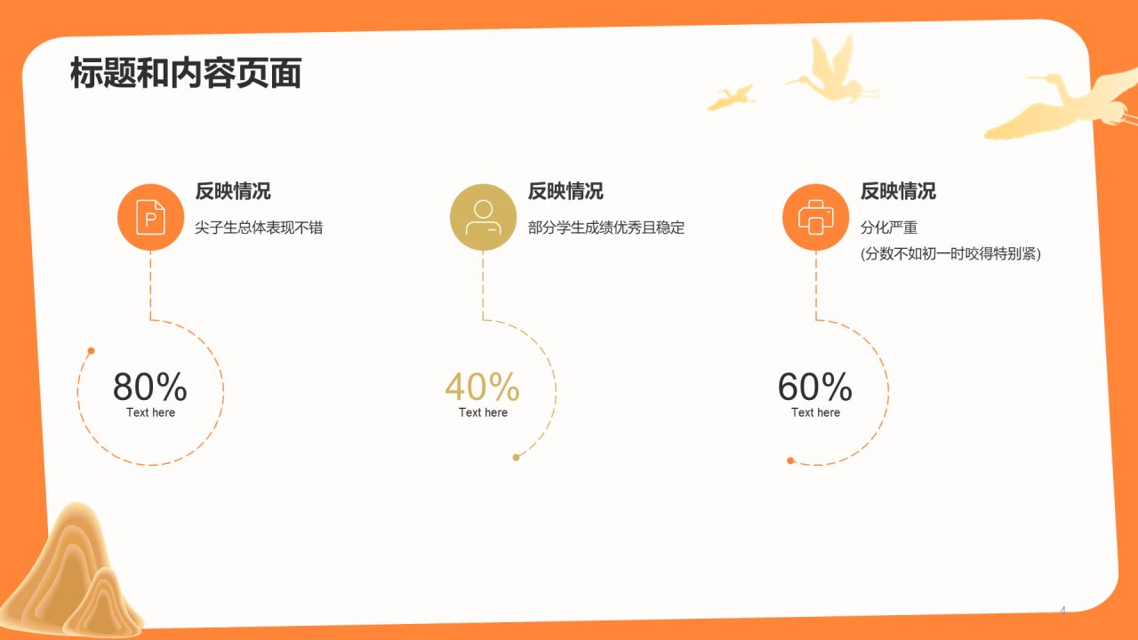 橙色敬爱老人主题班会PPT