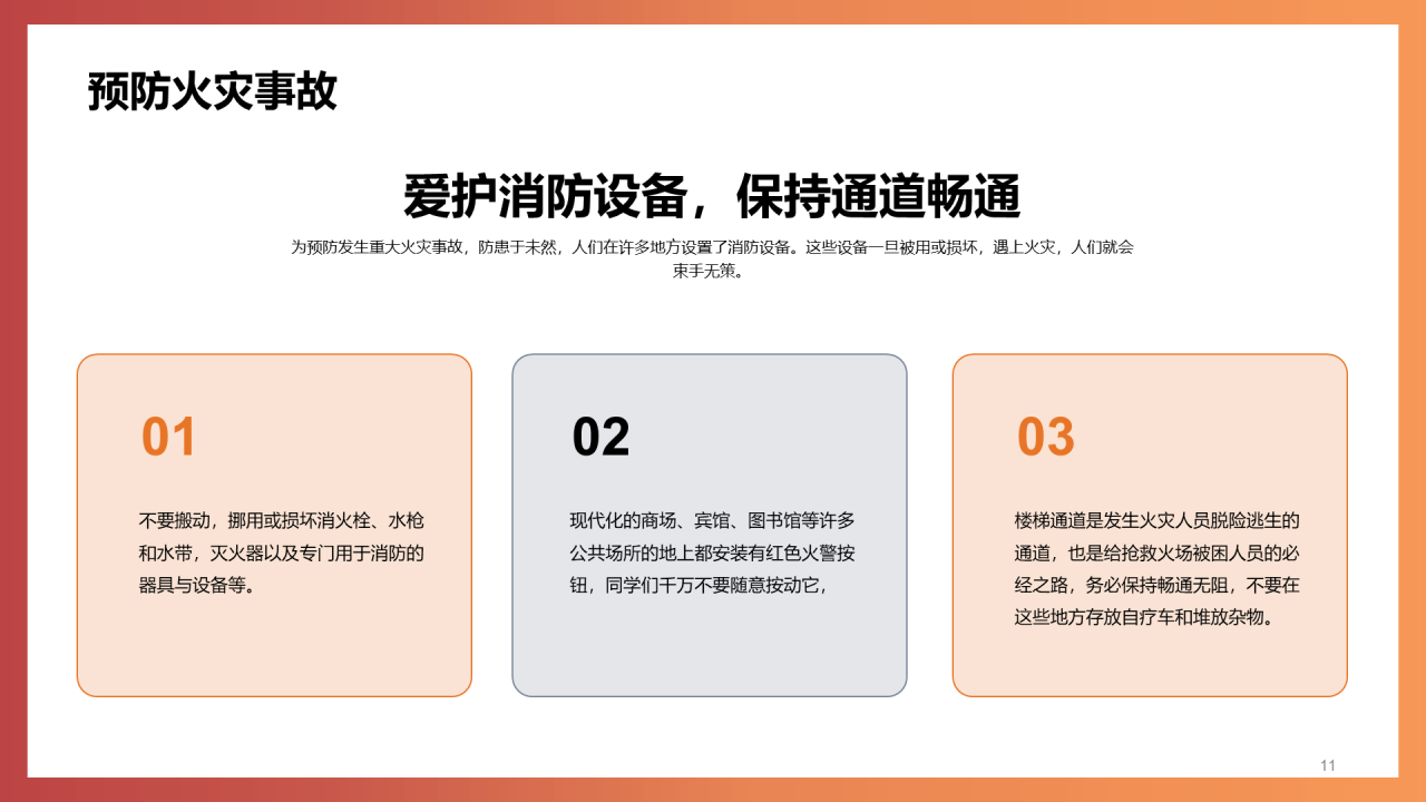 小学生消防安全主题PPT