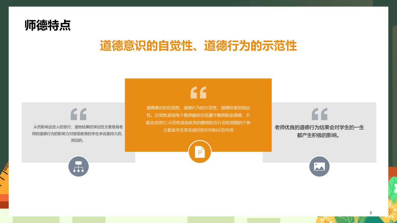 中小学师德师风教育PPT模板