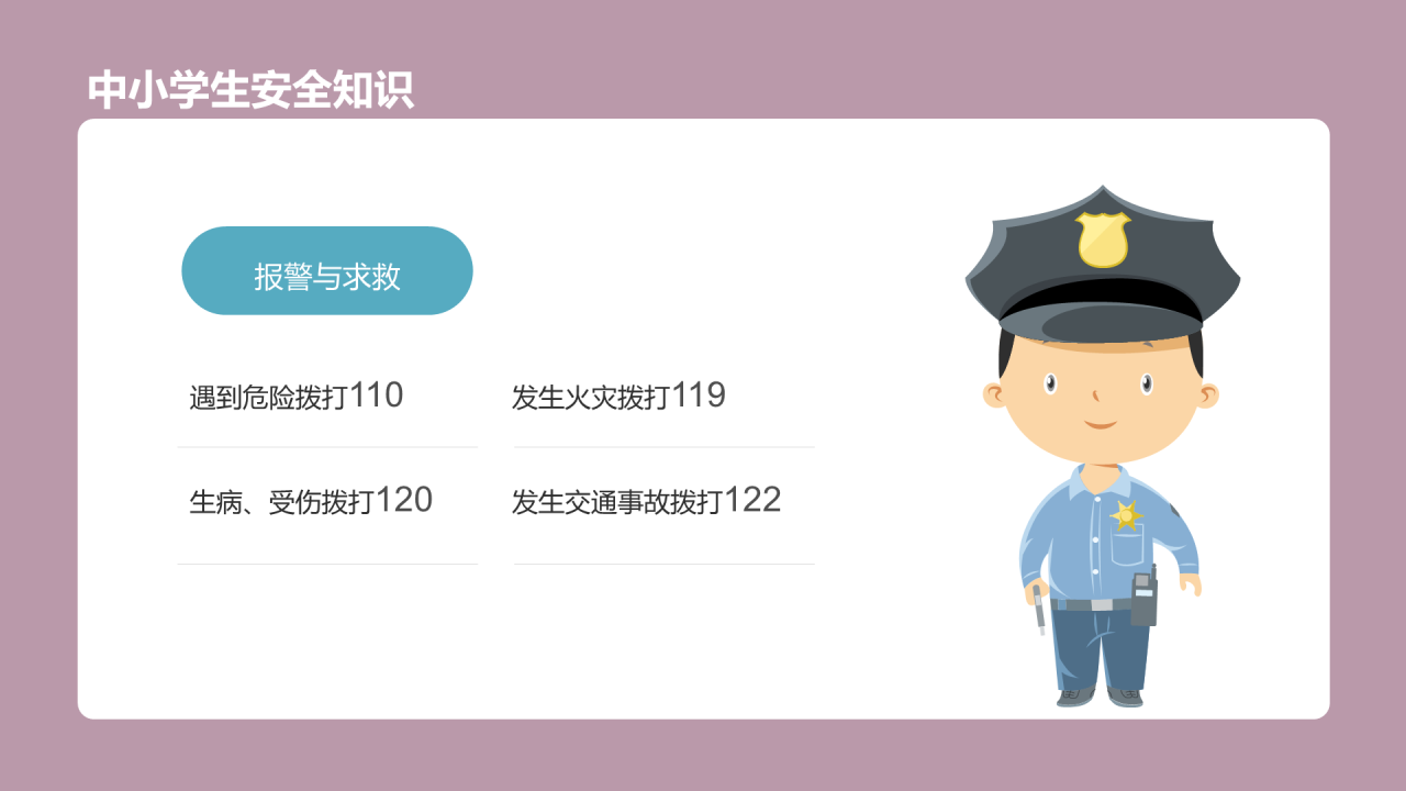 中小学生安全教育主题班会