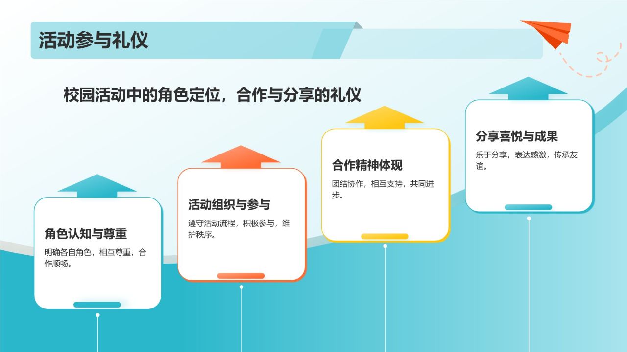 蓝色扁平风学习文明礼仪,讲文明,树新风PPT模板