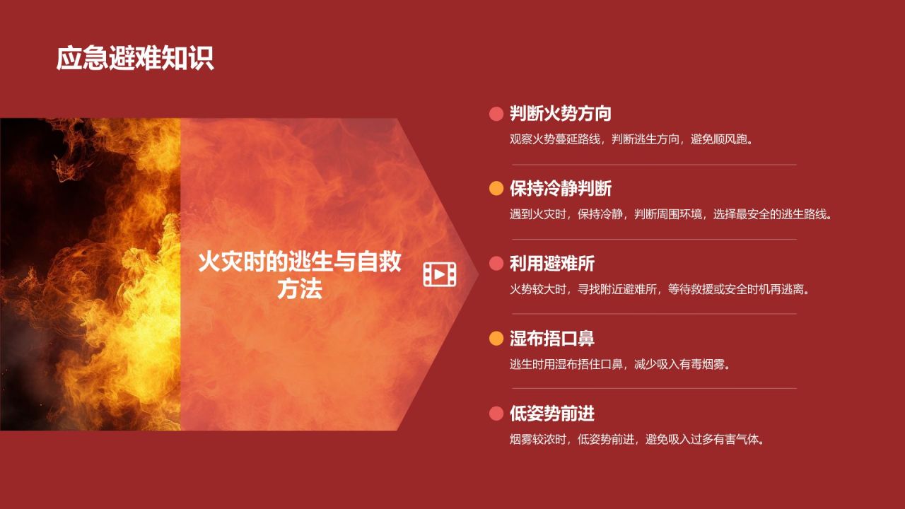 红色插画风森林防火人人有责PPT模板