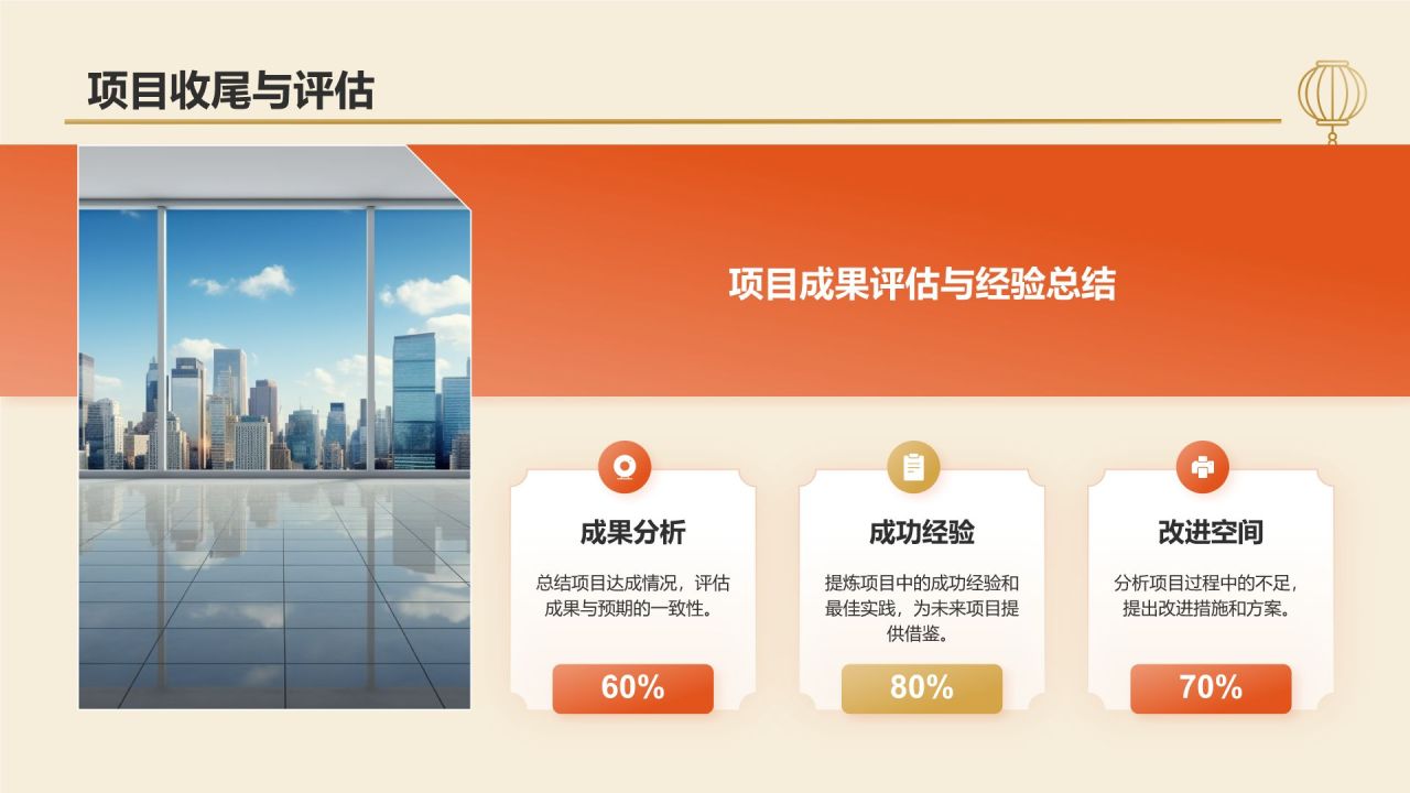 橙色几何风工作总结汇报PPT模板