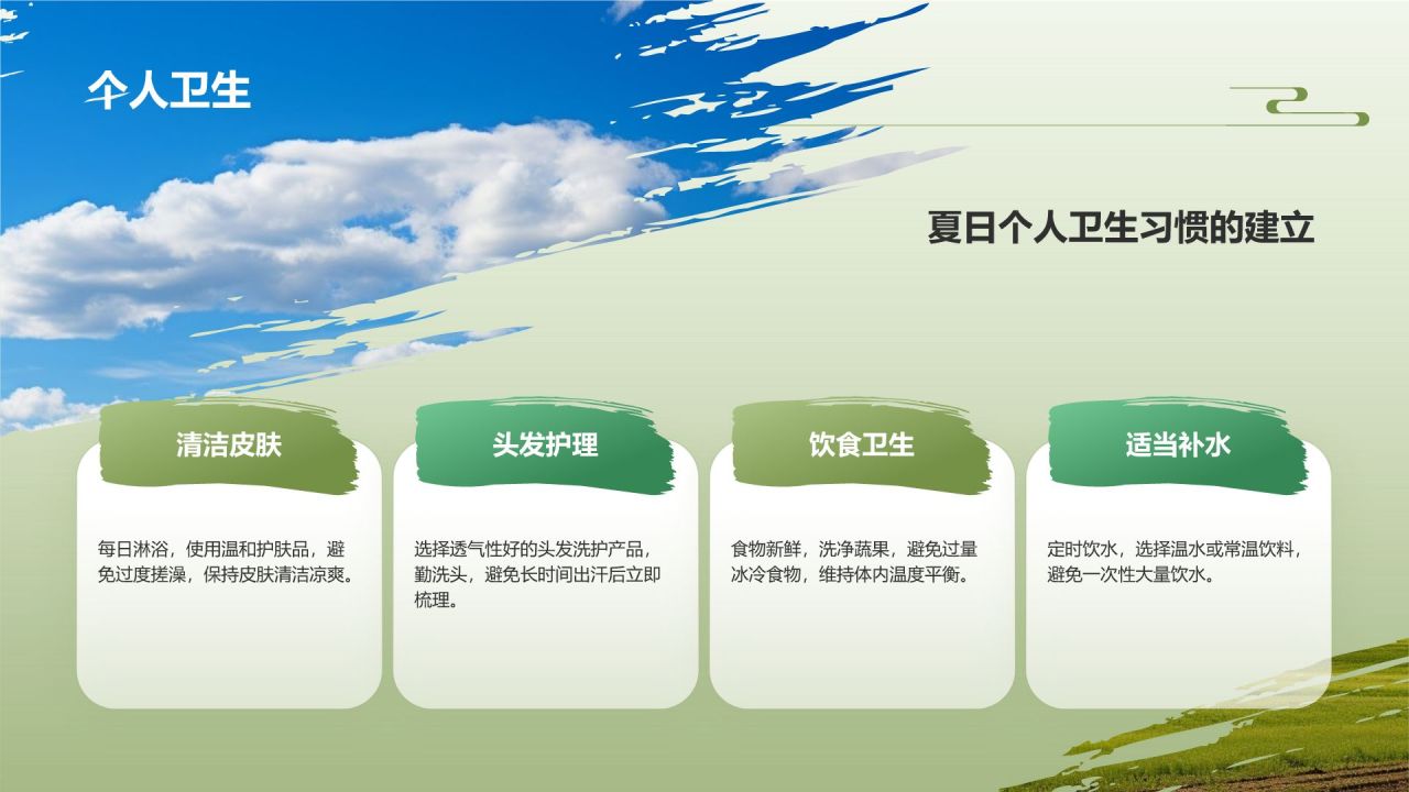 黑色复古风三伏天PPT模板