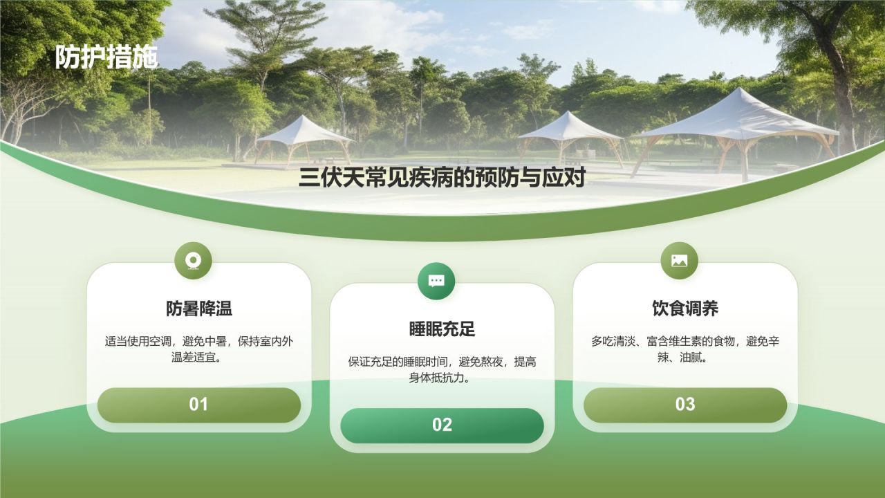 黑色复古风三伏天PPT模板