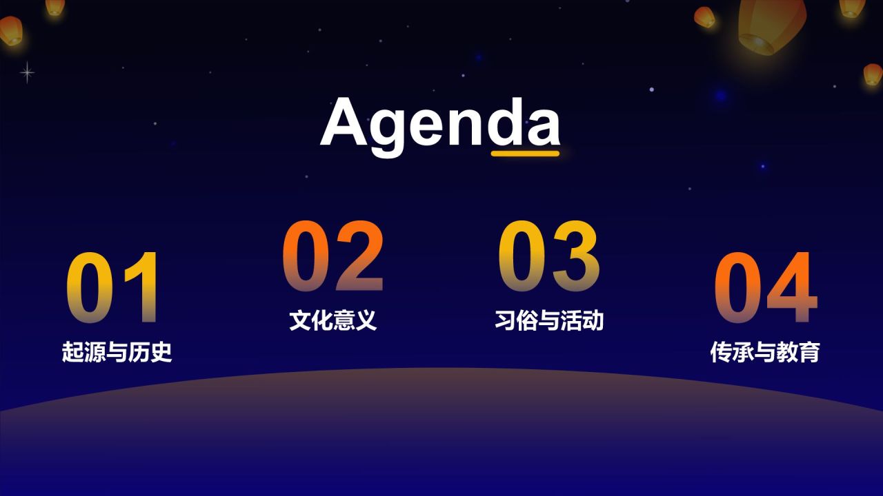 紫色手绘风中元节节日介绍PPT模板