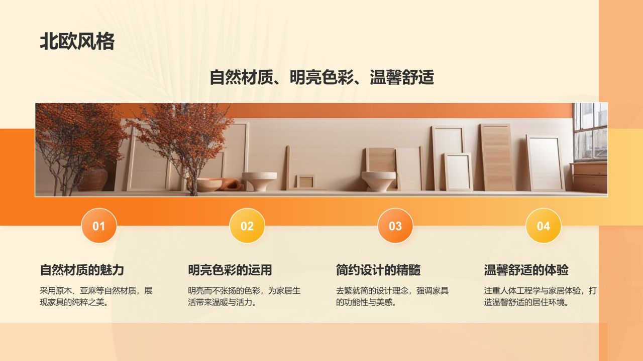 橙色商务风家具产品介绍PPT模板