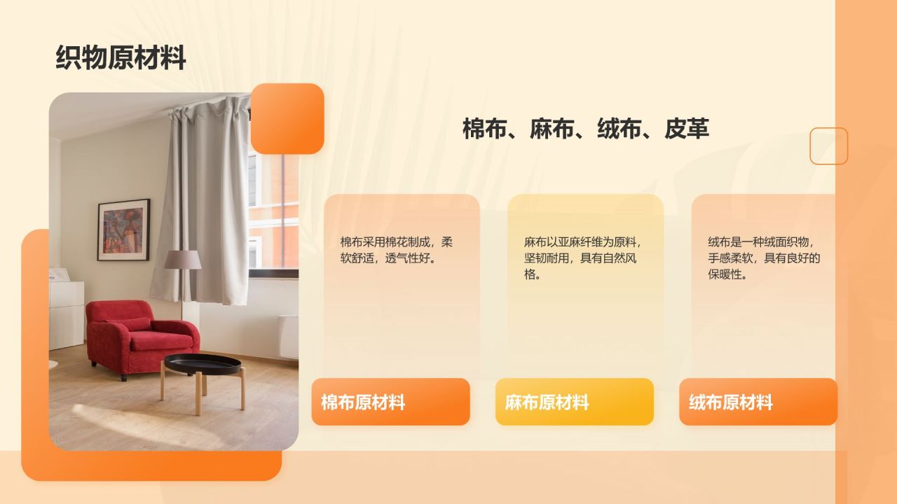 橙色商务风家具产品介绍PPT模板