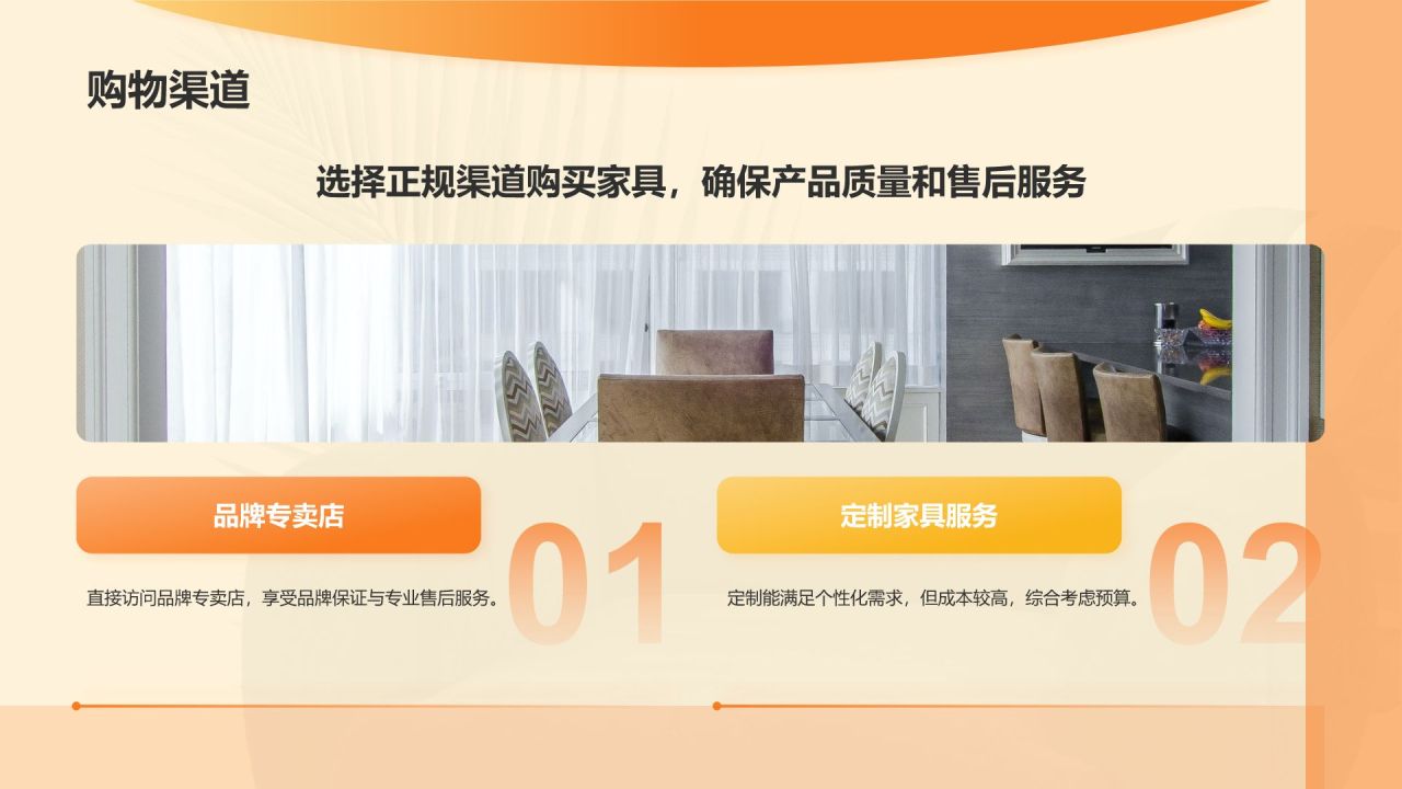 橙色商务风家具产品介绍PPT模板
