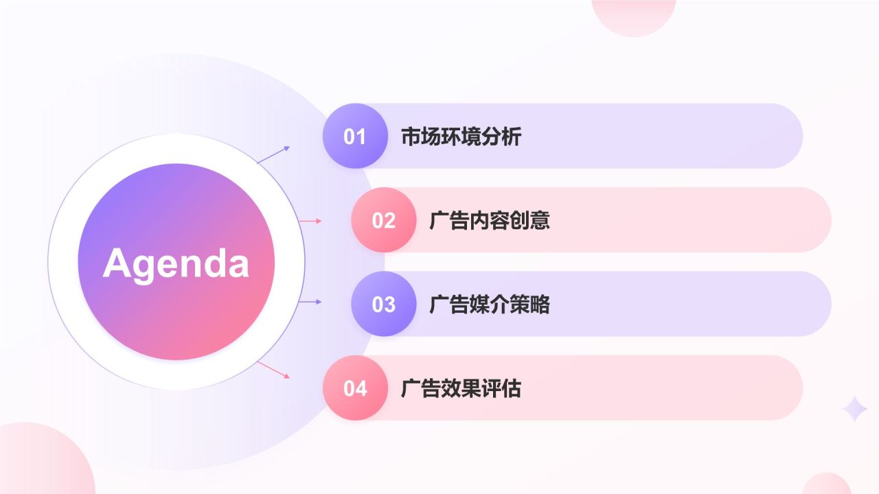 紫色扁平风广告策划PPT模板