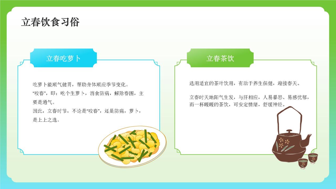 绿色国潮风二十四节气——立春PPT模板