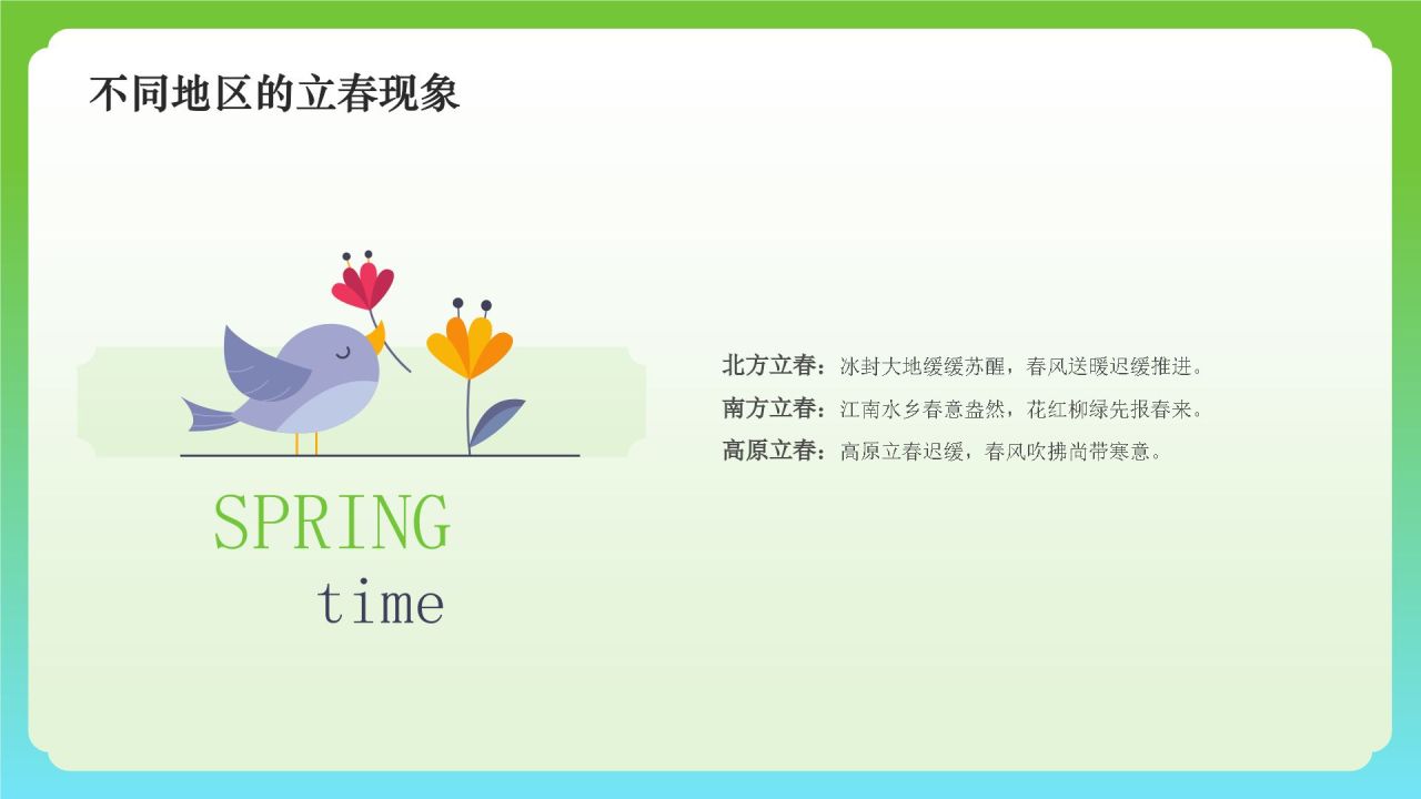 绿色国潮风二十四节气——立春PPT模板