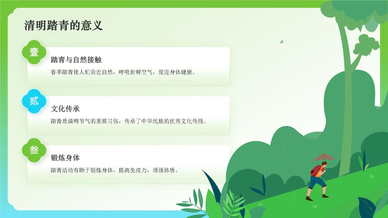 绿色国潮风二十四节气——清明PPT模板