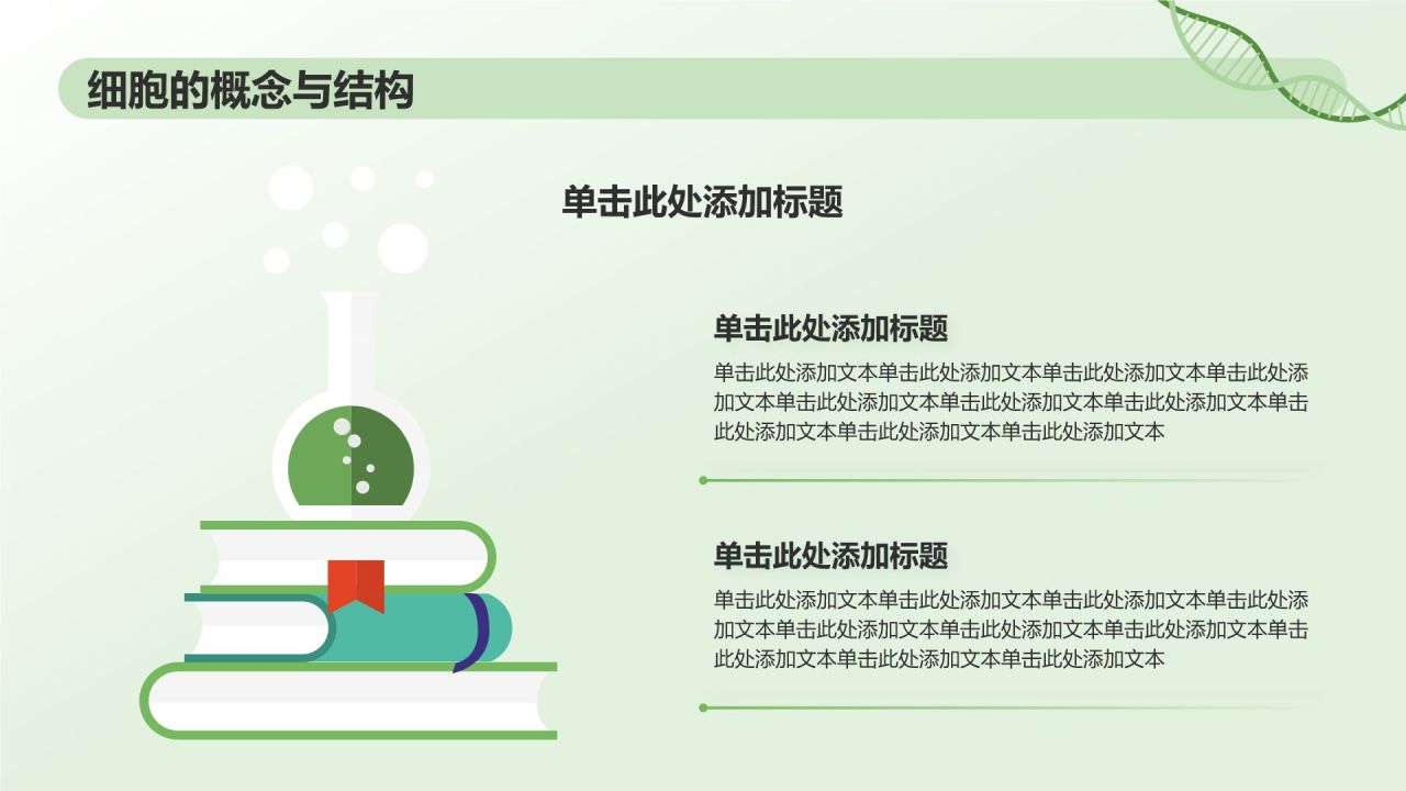 绿色初中生物课件通用PPTPPT模板
