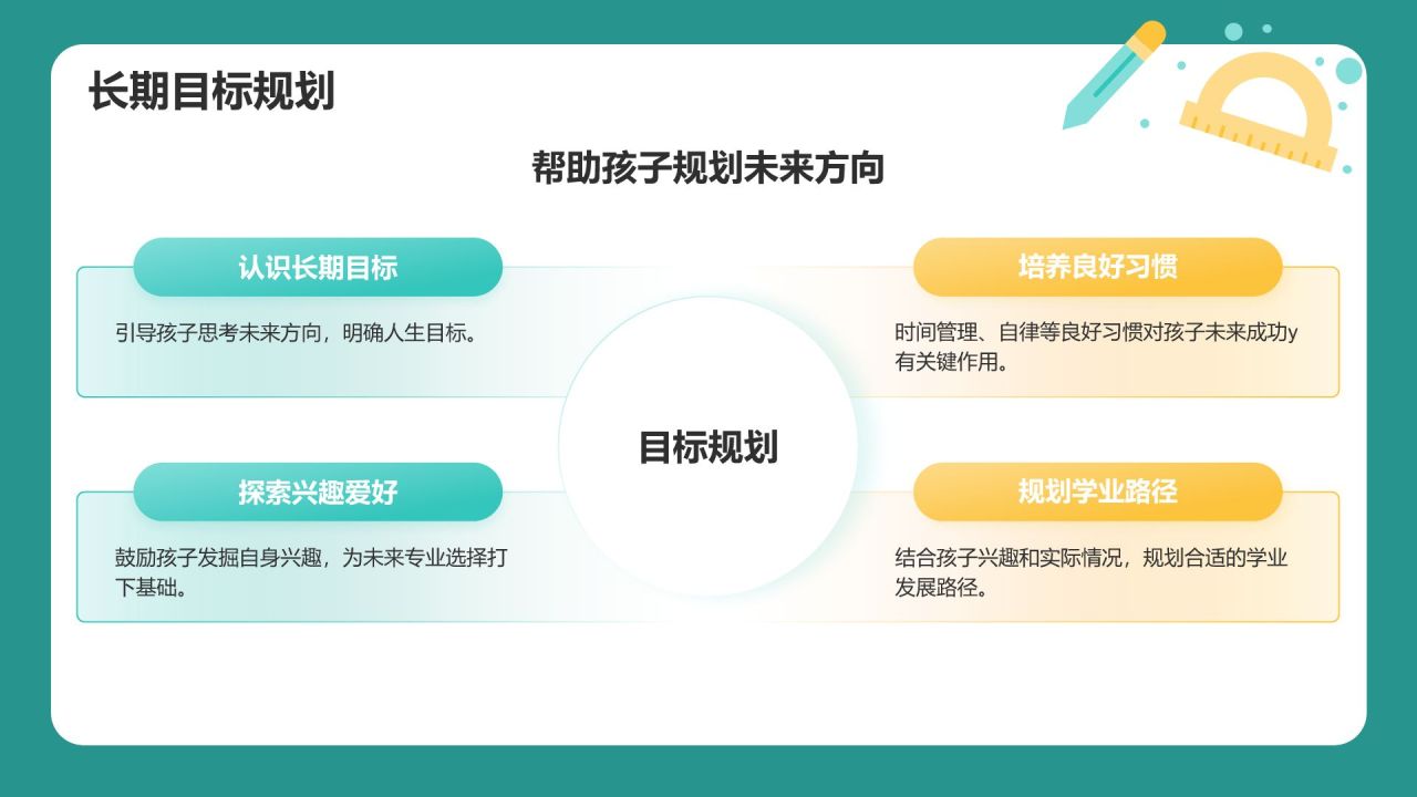 绿色插画风期中总结家长会PPT模板