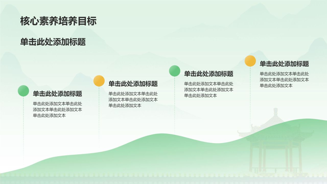 绿色国潮风教师说课PPT模板