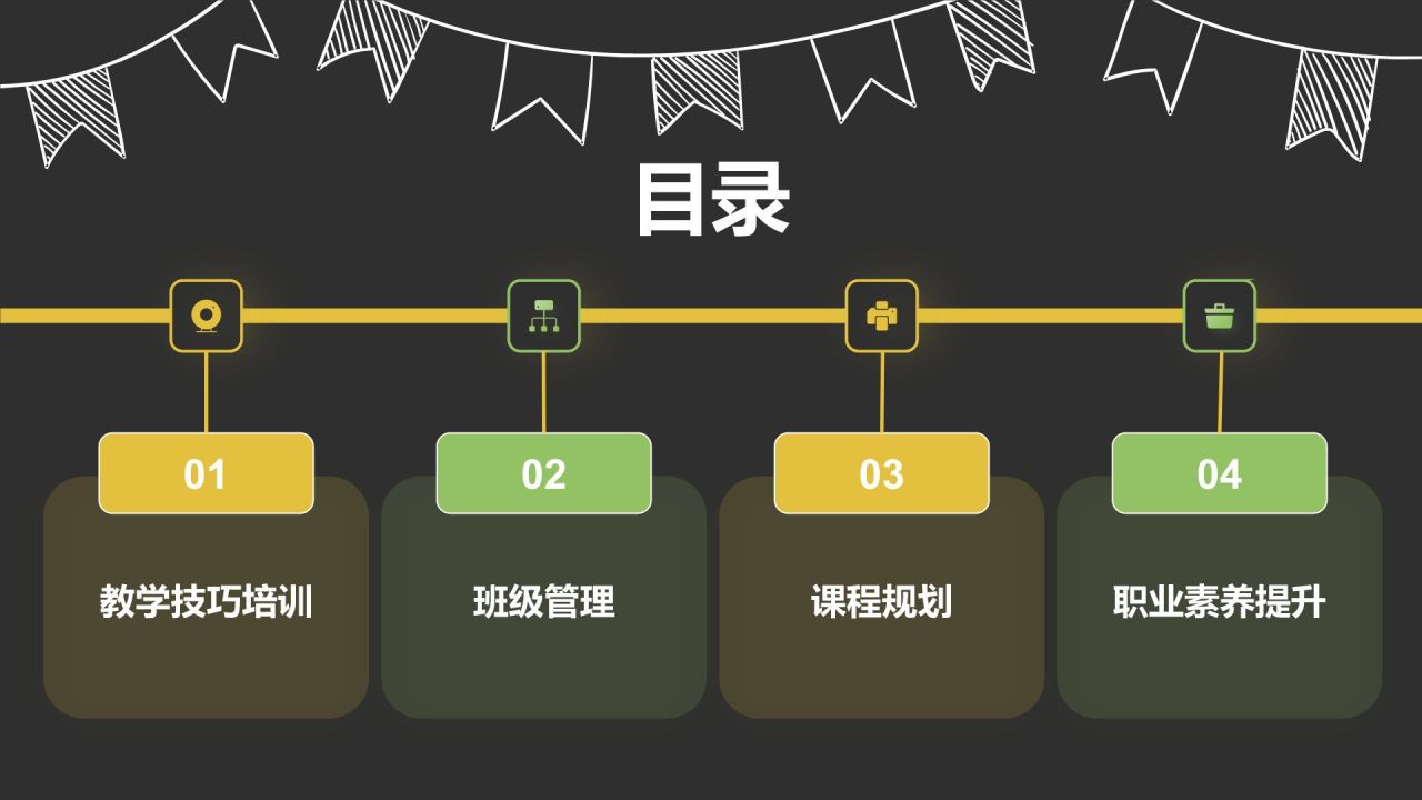 黑色手绘风新教师入职培训PPT模板