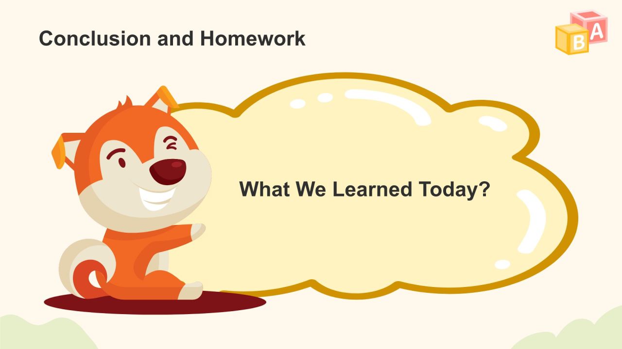 绿色插画风小学外语教学课件通用PPT模板