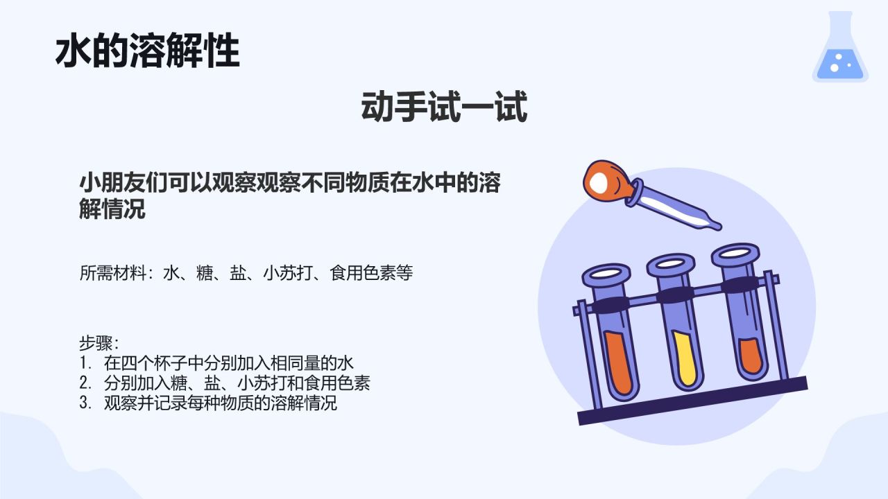 蓝色卡通风小学科学教学课件通用PPT模板