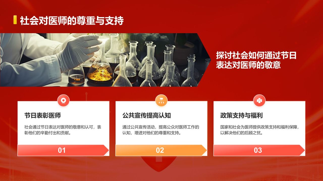 红色党政风中国医师节PPT模板