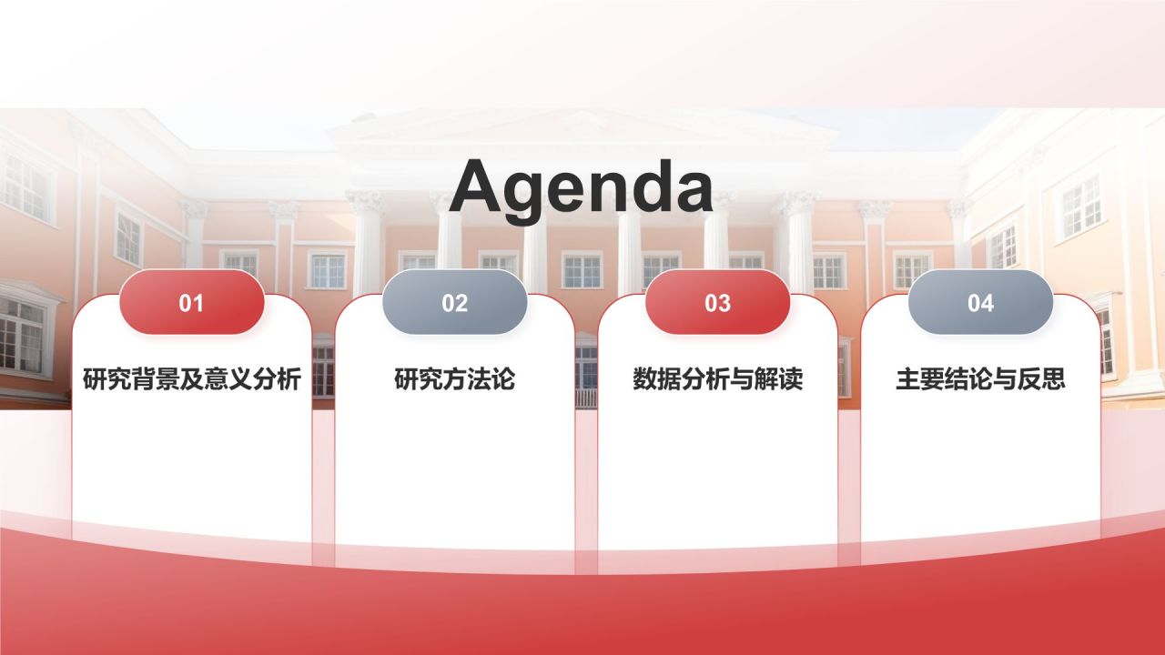 红色简约风中国政法大学通用PPT模板