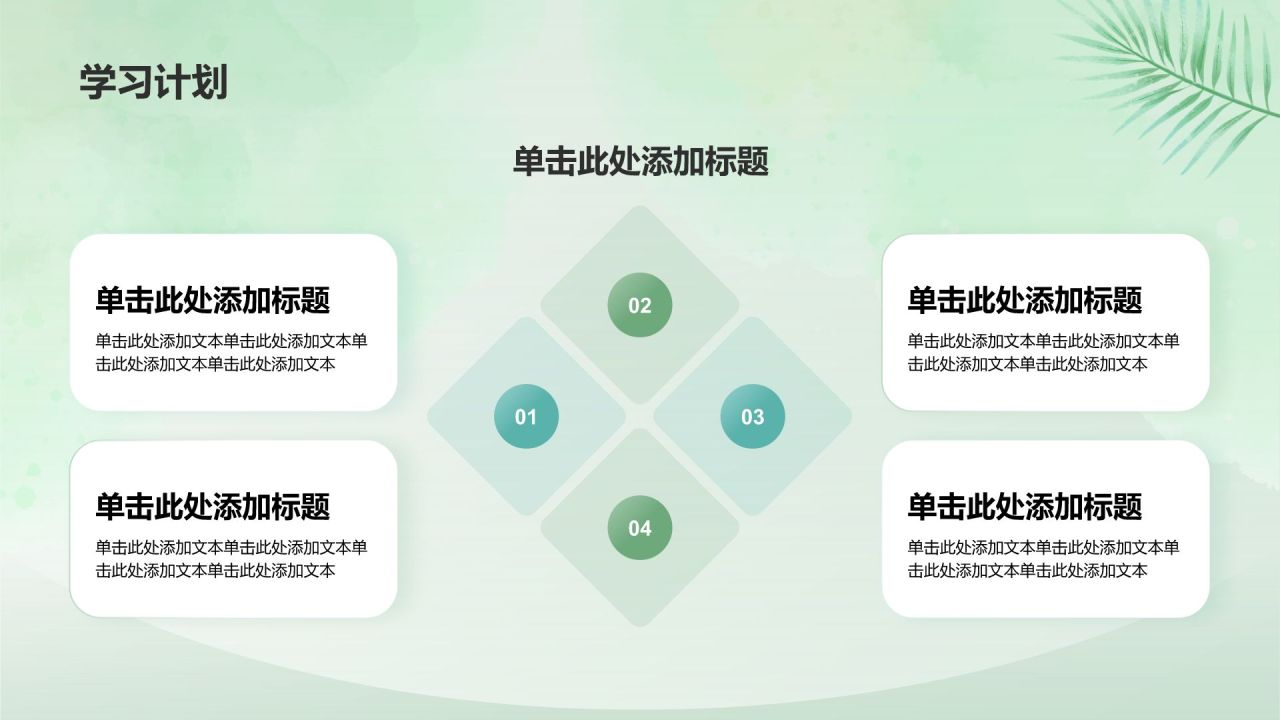 绿色小清新保研夏令营个人陈述PPT模板