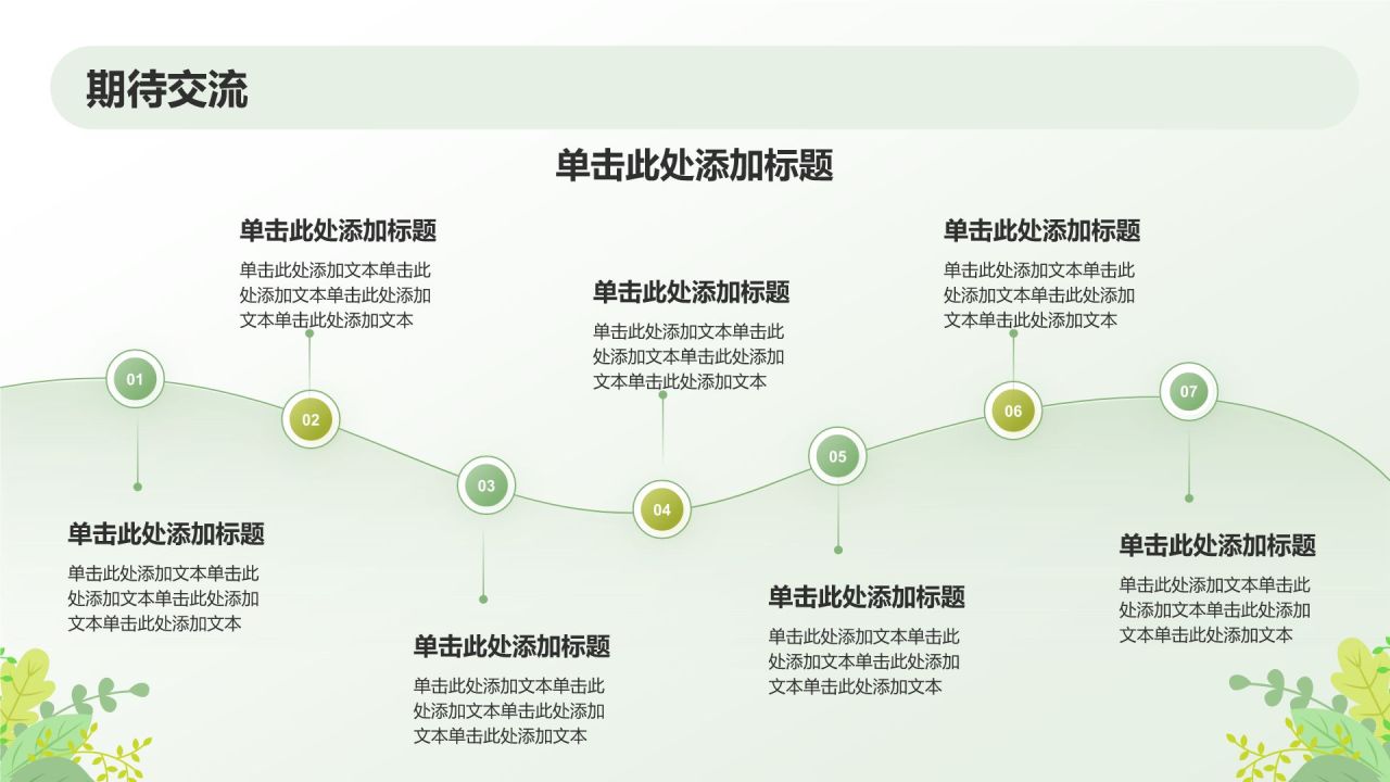 绿色小清新保研夏令营面试自我介绍PPT模板