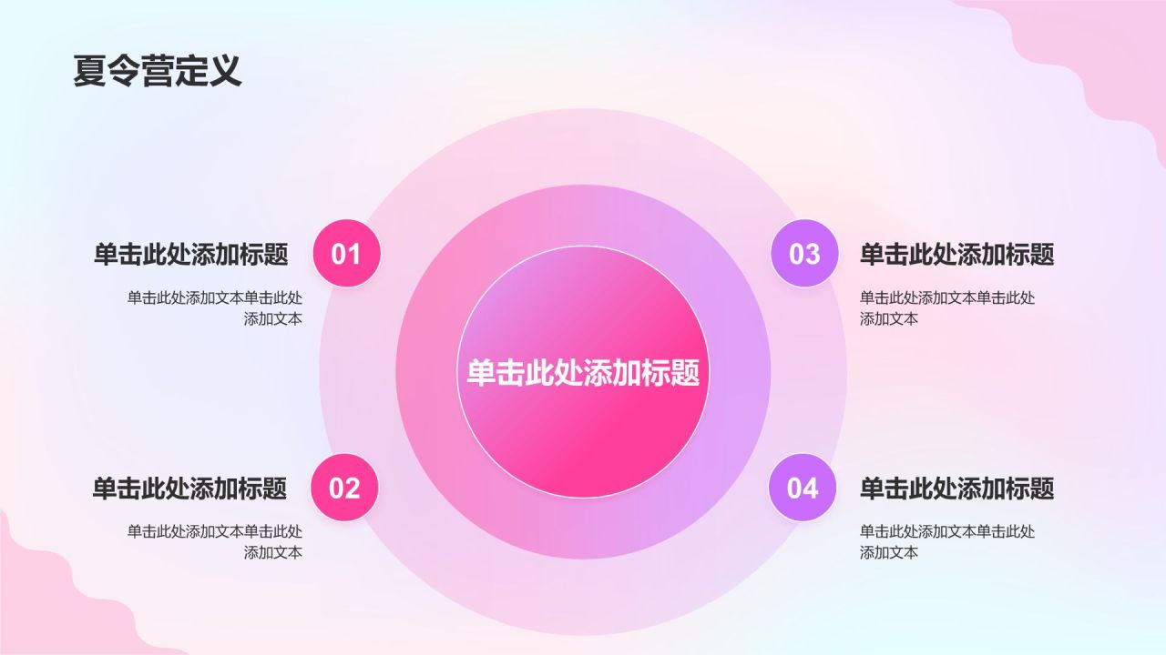 粉色渐变风保研夏令营开营介绍PPT模板