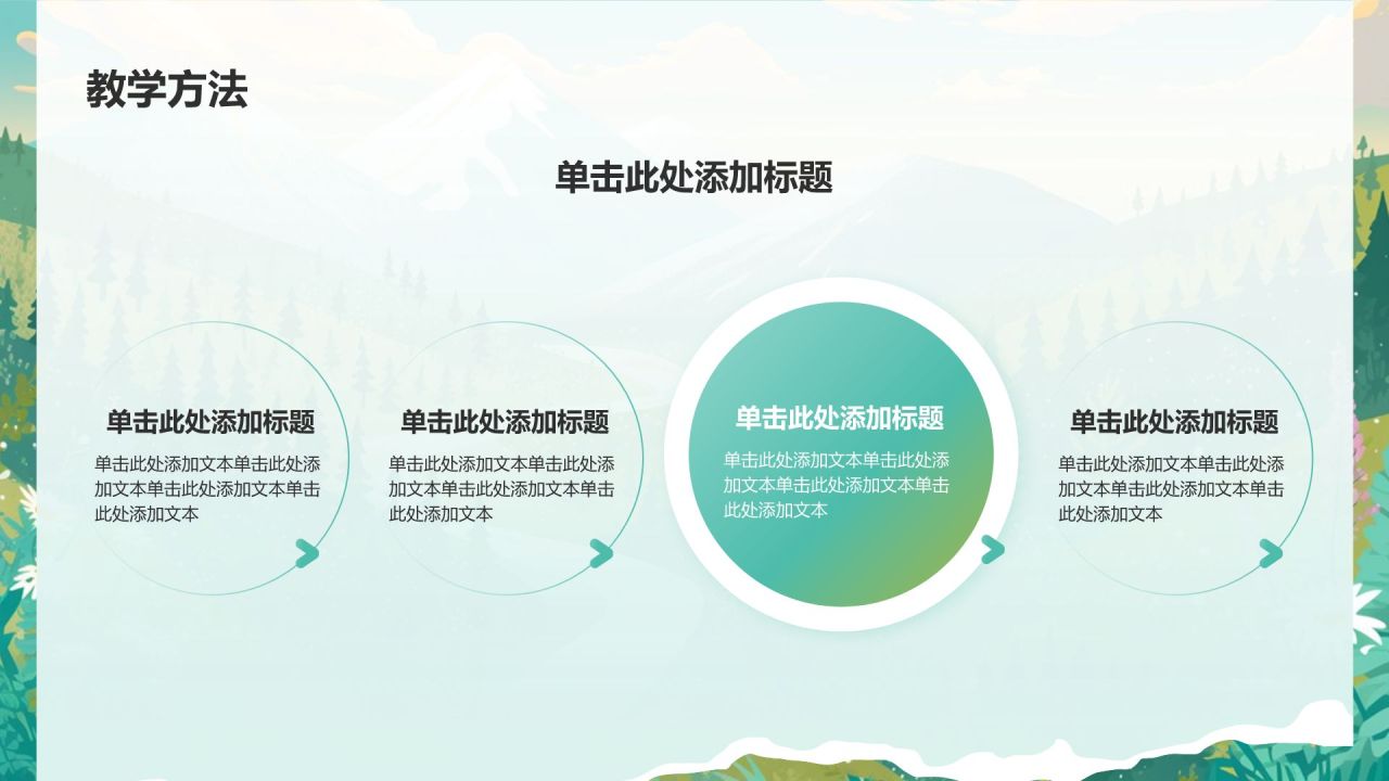 绿色手绘风研学旅行活动策划方案PPT模板