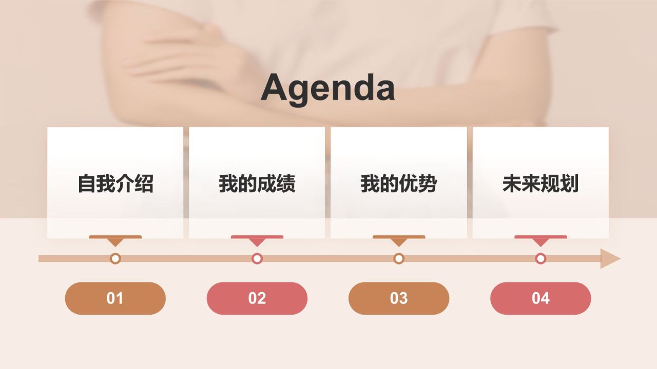 橙色商务风大学生自我介绍PPT模板