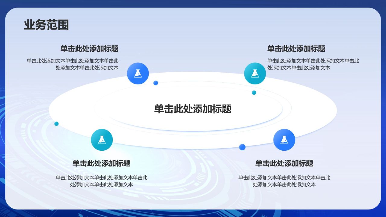 蓝色科技风IT互联网业绩回顾PPT模板