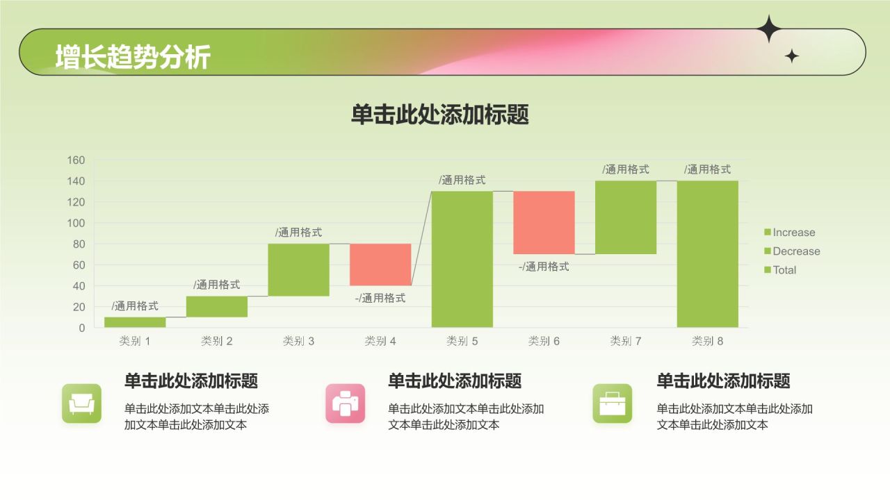 绿色渐变风季度总结汇报PPT模板