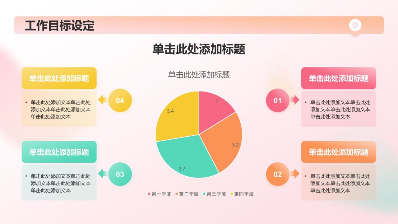 红色渐变风工作总结汇报PPT模板