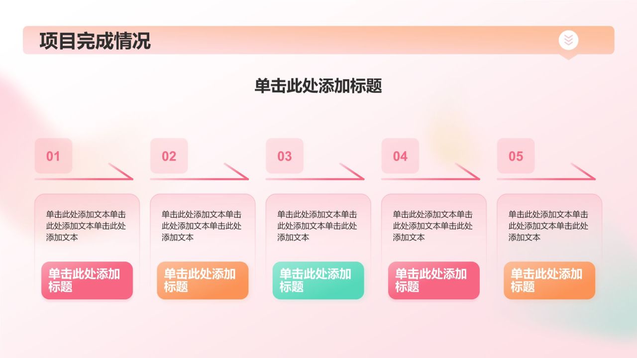 红色渐变风工作总结汇报PPT模板