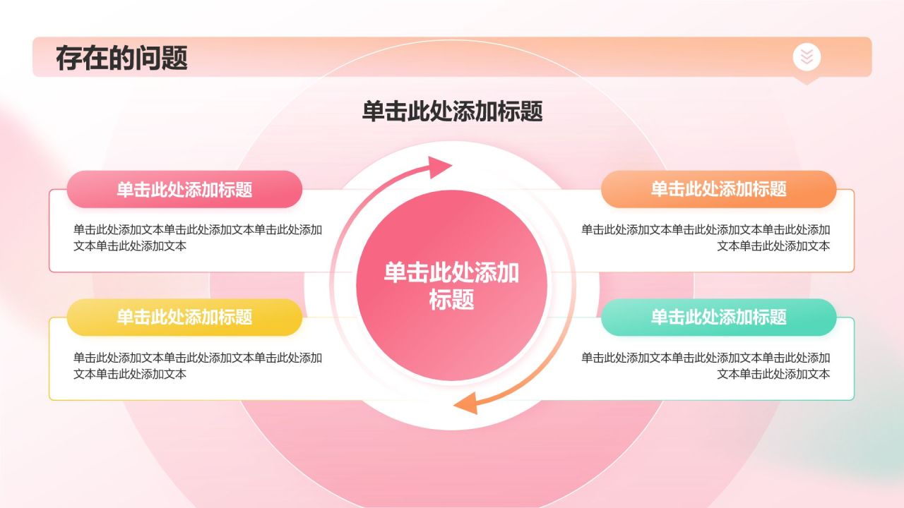 红色渐变风工作总结汇报PPT模板