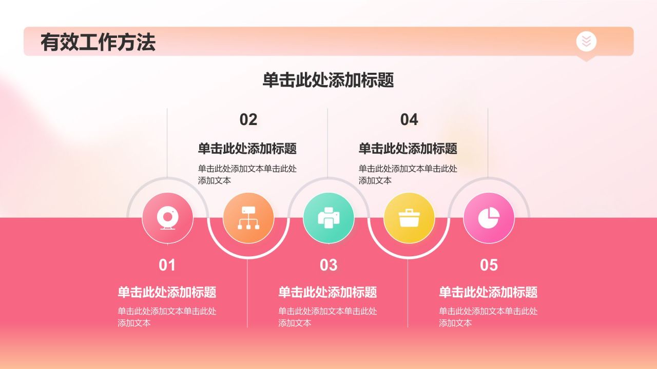 红色渐变风工作总结汇报PPT模板