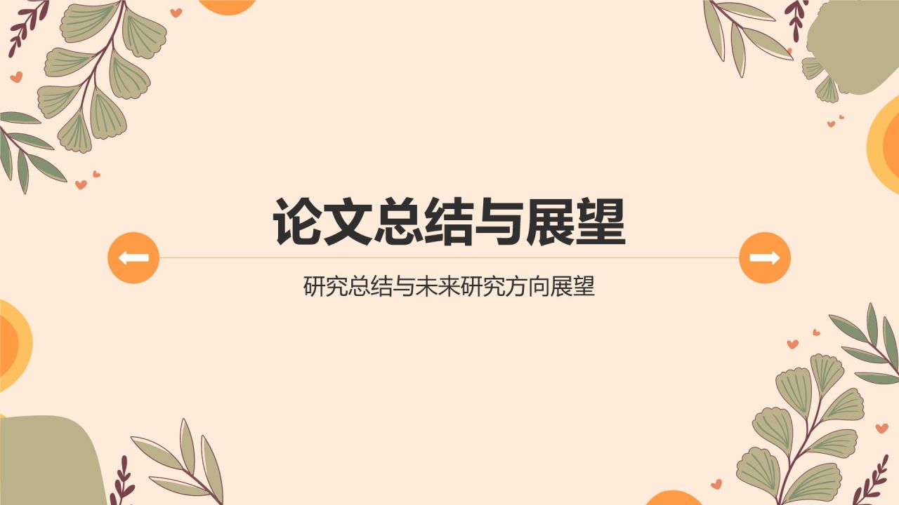 橙色小清新论文答辩PPT模板