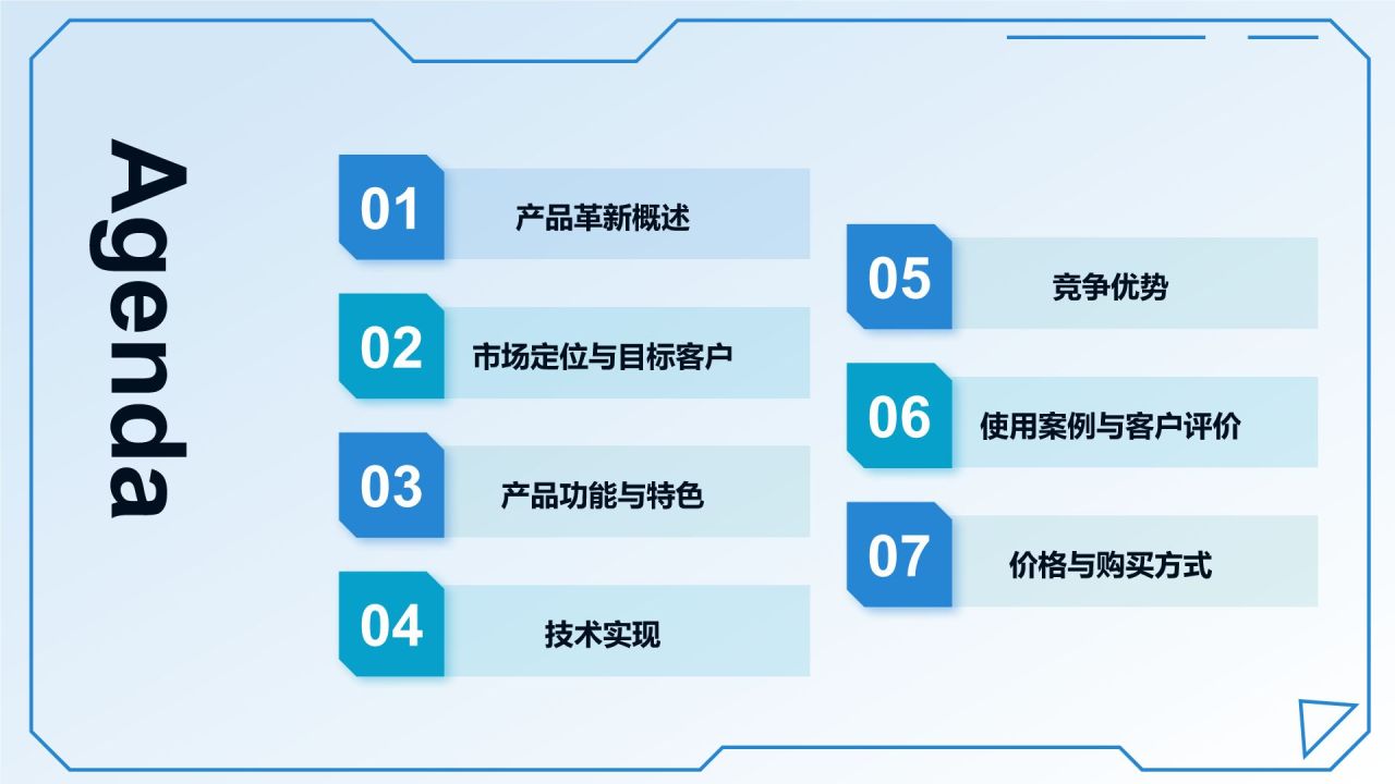 蓝色科技风产品介绍PPT模板