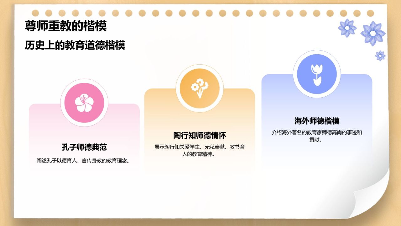 黄色插画风教师节感恩老师PPT模板