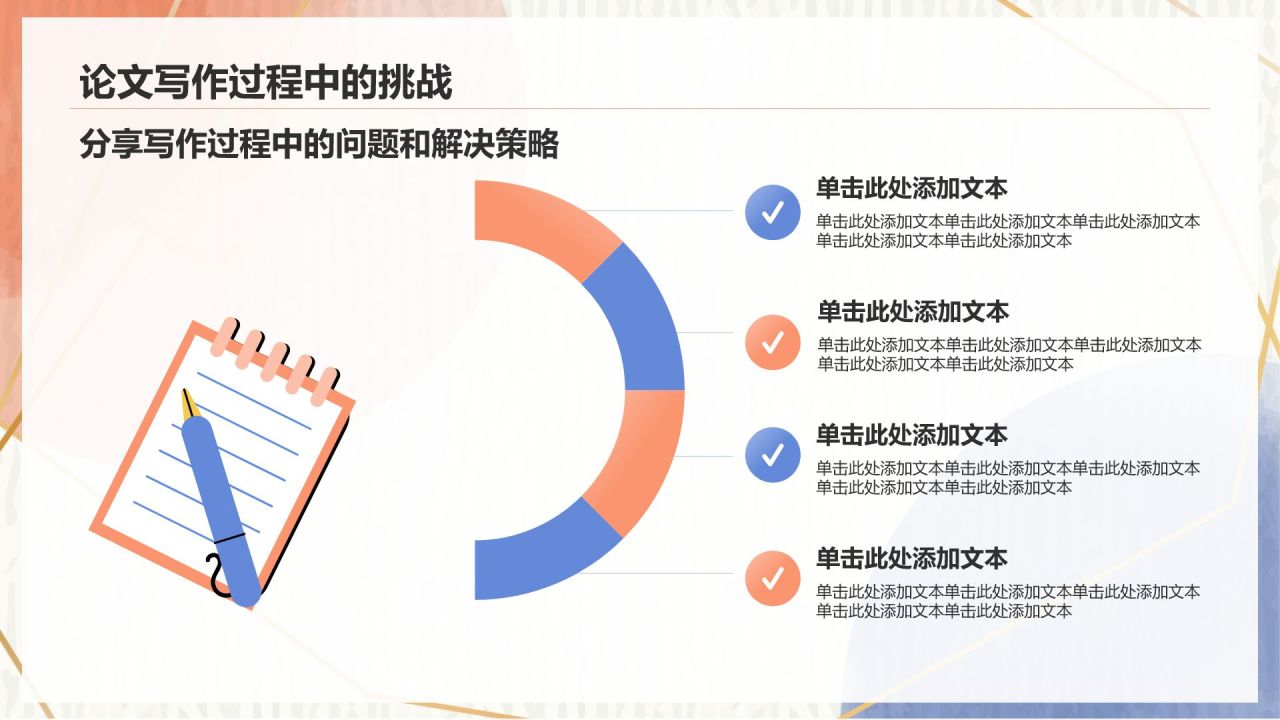 橙色简约风论文答辩PPT模板