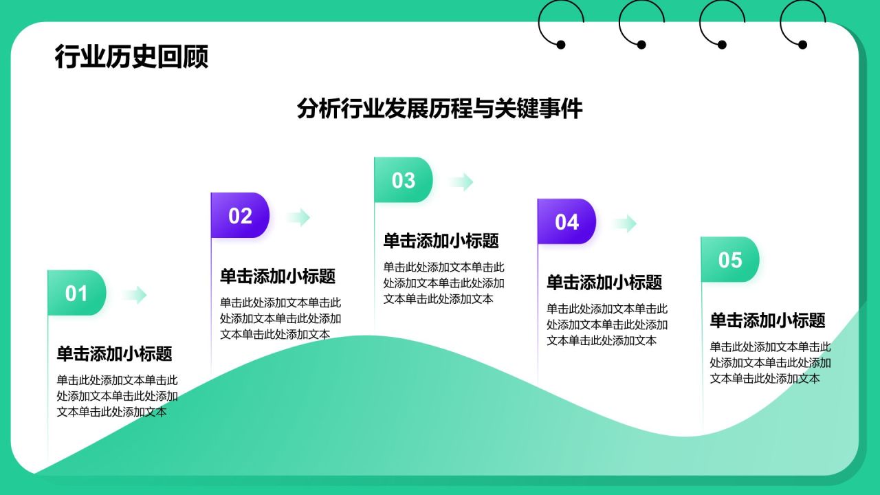 绿色插画风数据分析报告PPT模板