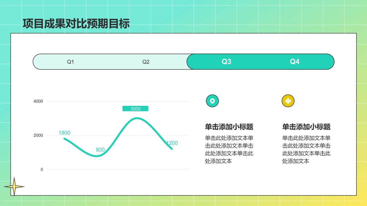 绿色插画风项目进度汇报PPT模板