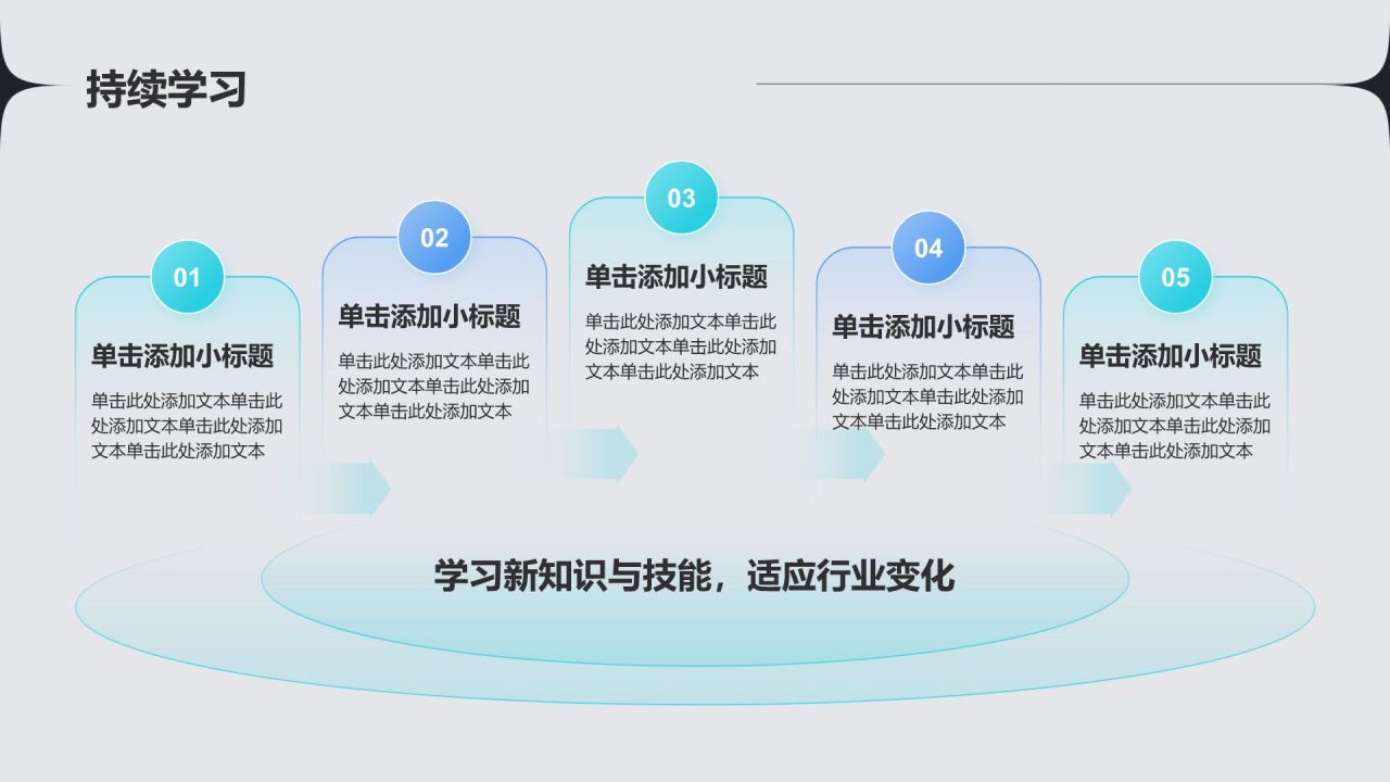 蓝色渐变风通用工作汇报PPT模板