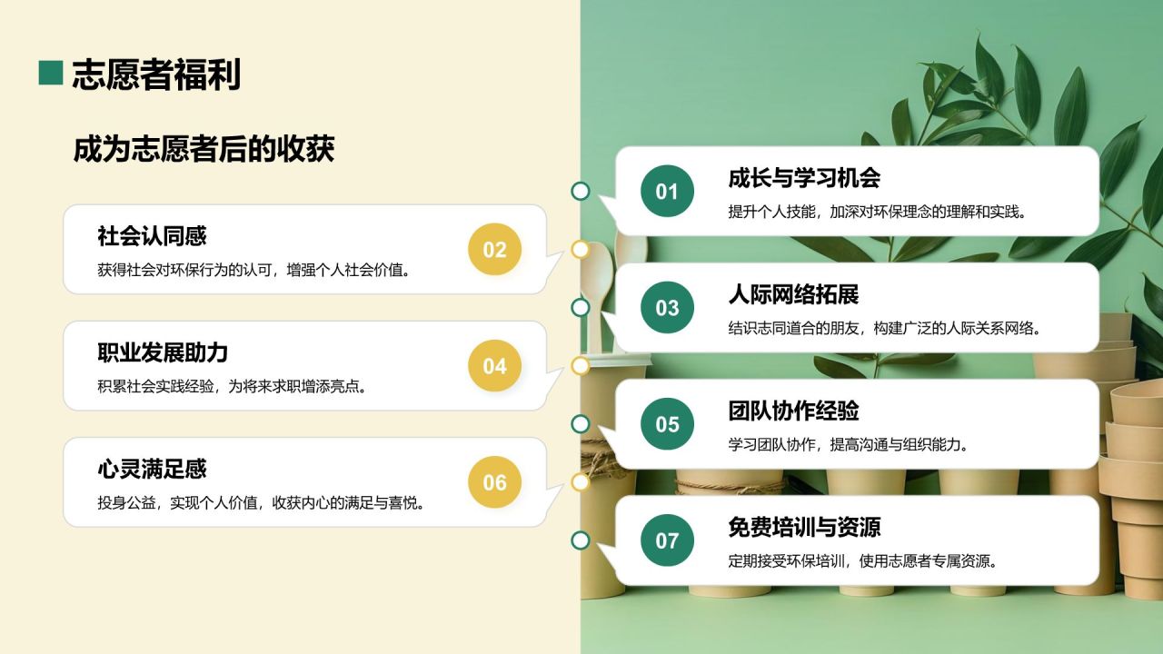 绿色几何风志愿者招募PPT模板