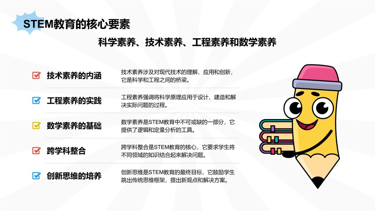 红色波普风STEM教育与创新思维PPT模板
