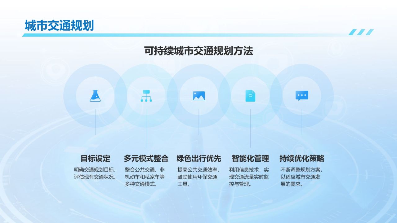 蓝色科技风科技与可持续发展PPT模板